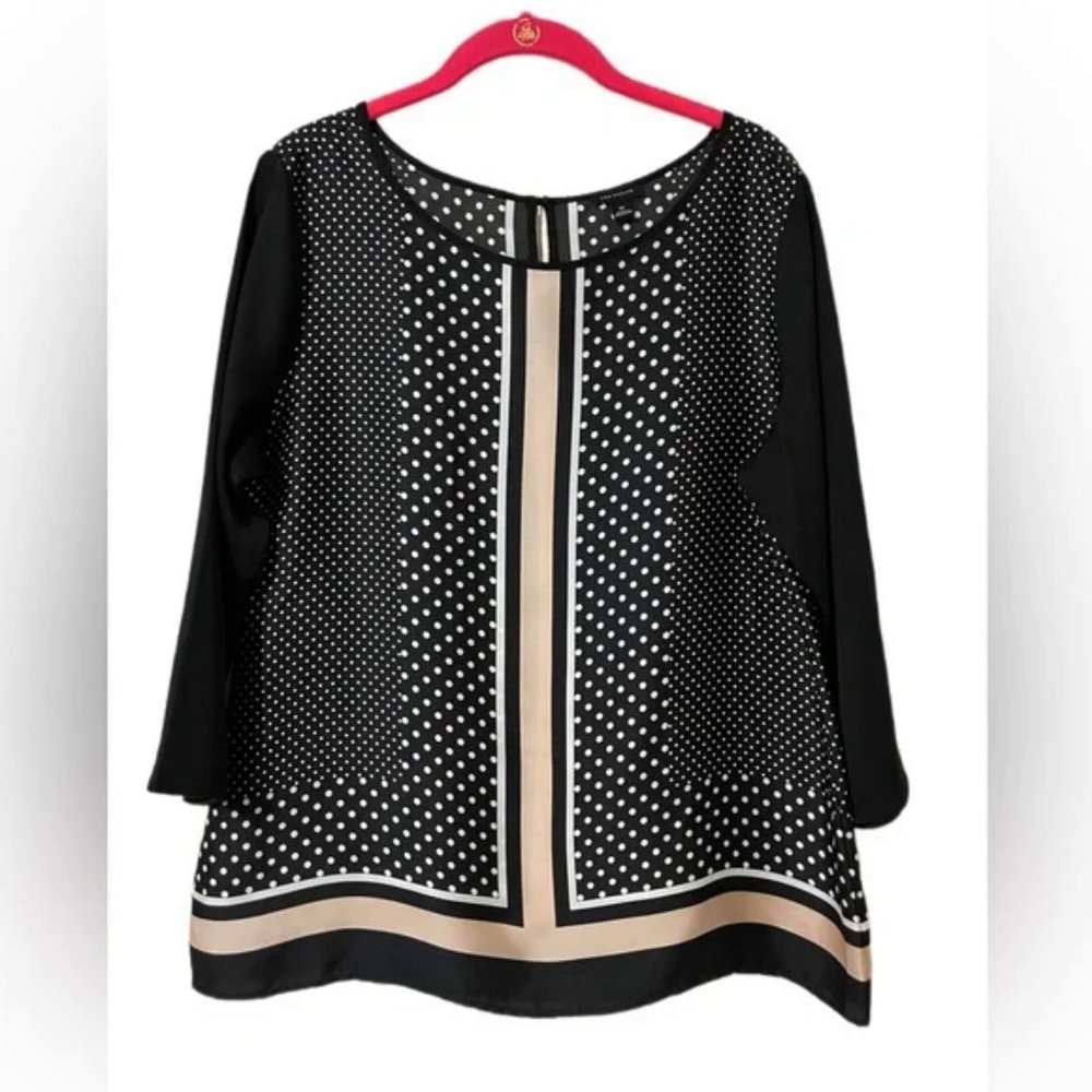 LS1 Ann Taylor Sz 10 Women’s Black Tunic Blouse